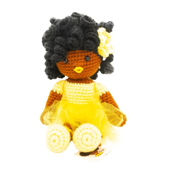 Lewa Wearing Yellow Tutu from Ms Kenya Doll Custom-Made Collection - Picture 2 of 6
